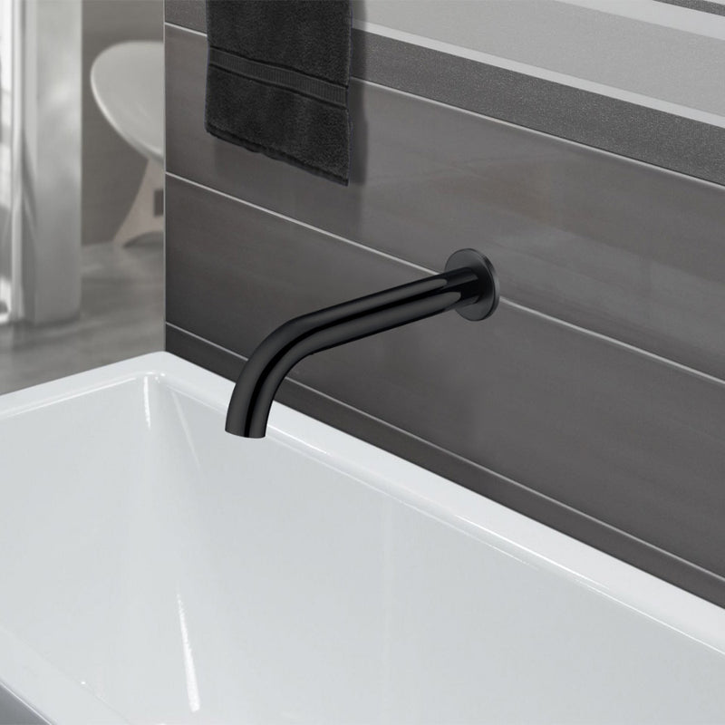 Hali Bath Spout Curve Matt Black HYB88-802MB - Bathroom Hub