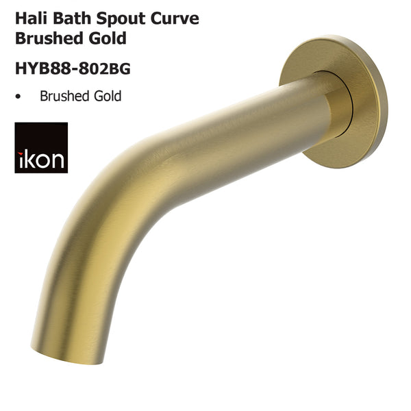 Hali Bath Spout Curve Brushed Gold HYB88-802BG - Bathroom Hub