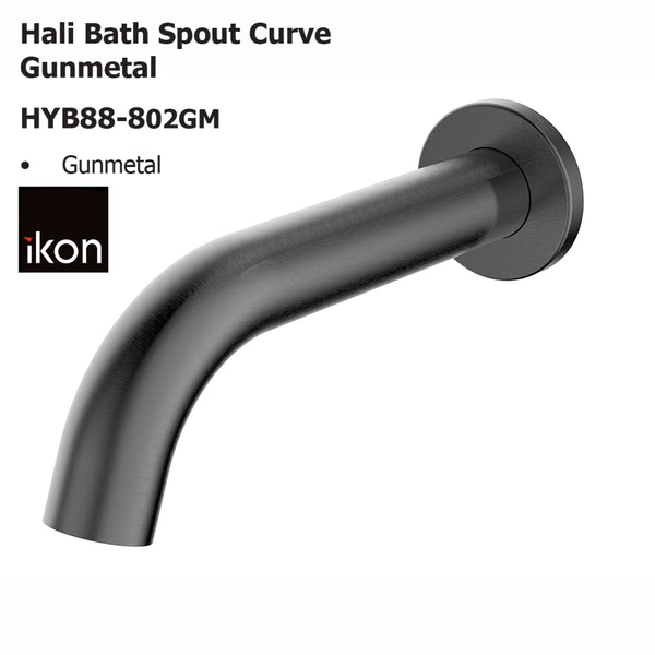 Hali Bath Spout Curve Gunmetal HYB88-802GM - Bathroom Hub