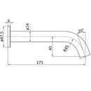 Hali Bath Spout Curve HYB88-802 - Bathroom Hub