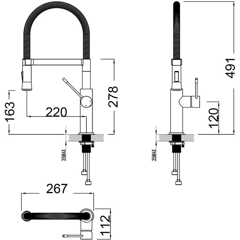 Scotia Sink Mixer HYB99-101BN - Bathroom Hub