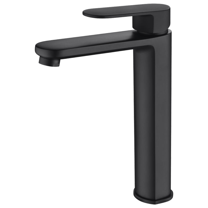 Cora High Rise Basin Mixer Matt Black PBR2002-B - Bathroom Hub