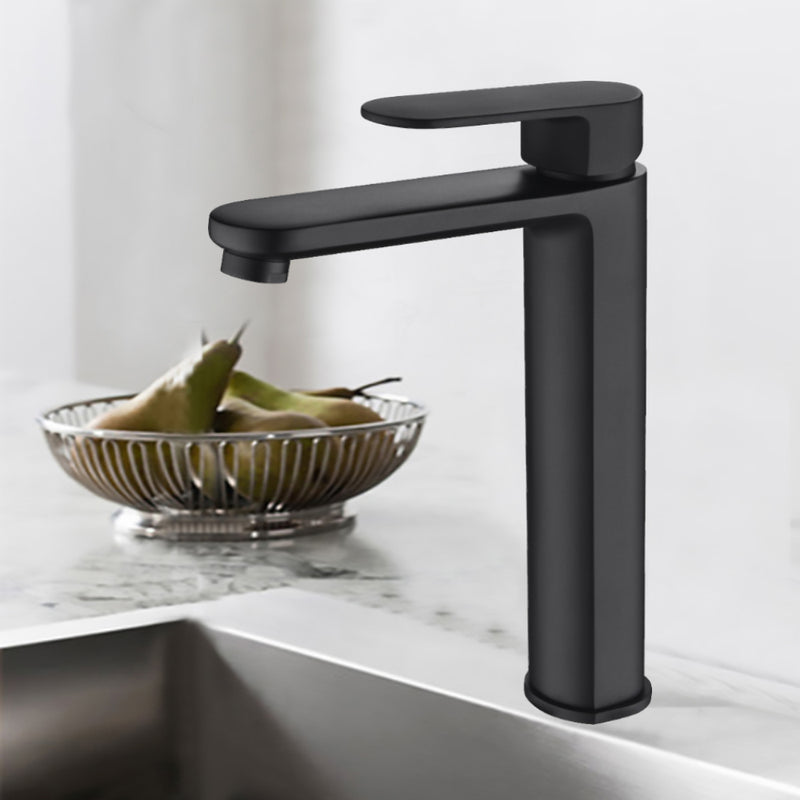 Cora High Rise Basin Mixer Matt Black PBR2002-B - Bathroom Hub