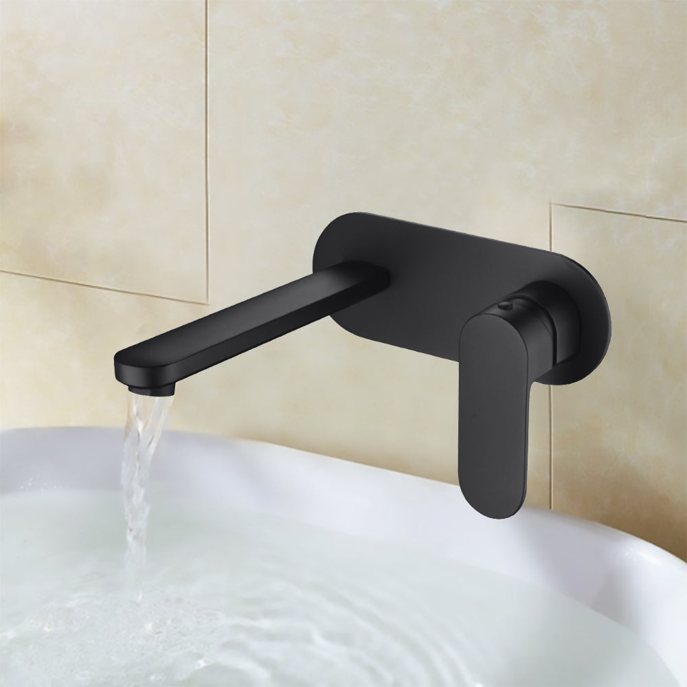 Cora Wall Basin Mixer Matt Black PBR3003LF-B - Bathroom Hub