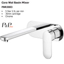 Cora Wal Basin Mixer PBR3003 - Bathroom Hub