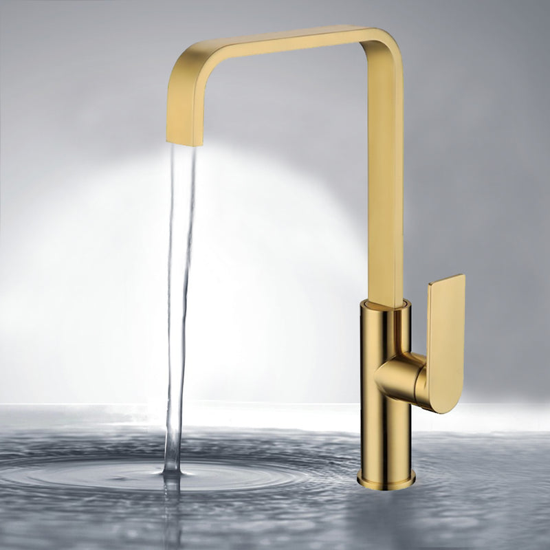 Ruki Sink Mixer Brushed Gold PBS1001BG - Bathroom Hub