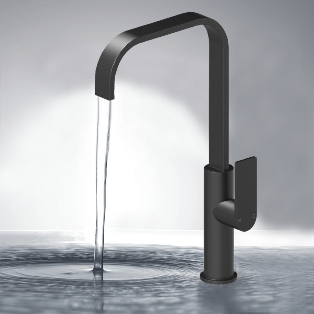 Ruki Sink Mixer Matt Black PBS1001MB - Bathroom Hub