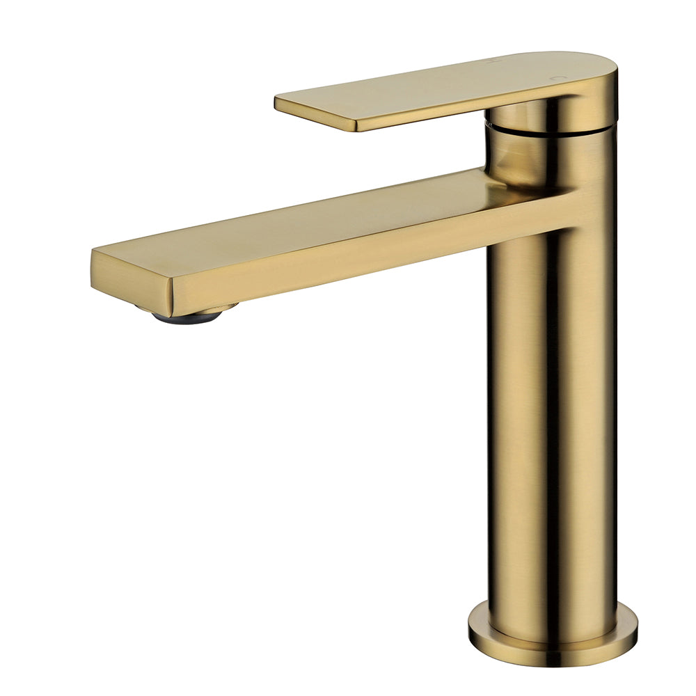 Ruki Basin Mixer Brushed Gold PBS2001LF-BG - Bathroom Hub