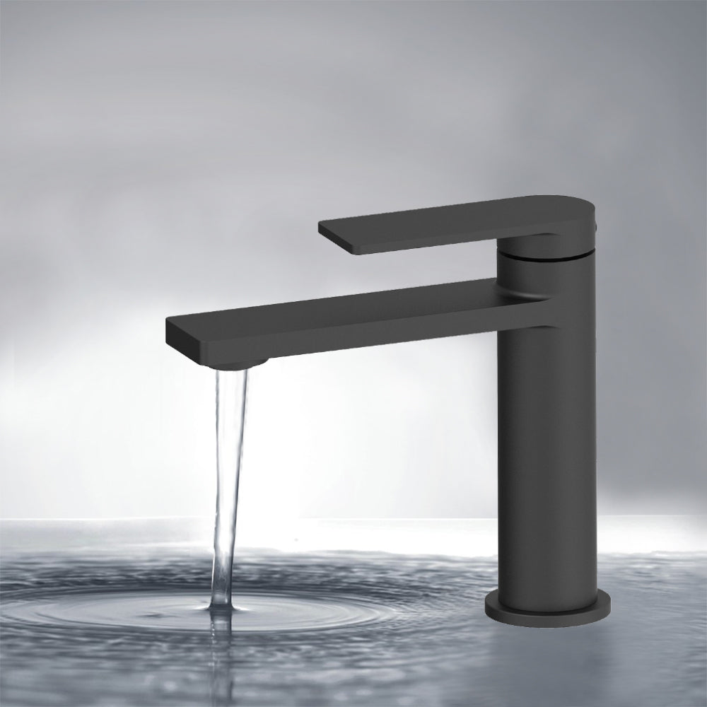 Ruki Basin Mixer Matt Black PBS2001LF-MB - Bathroom Hub