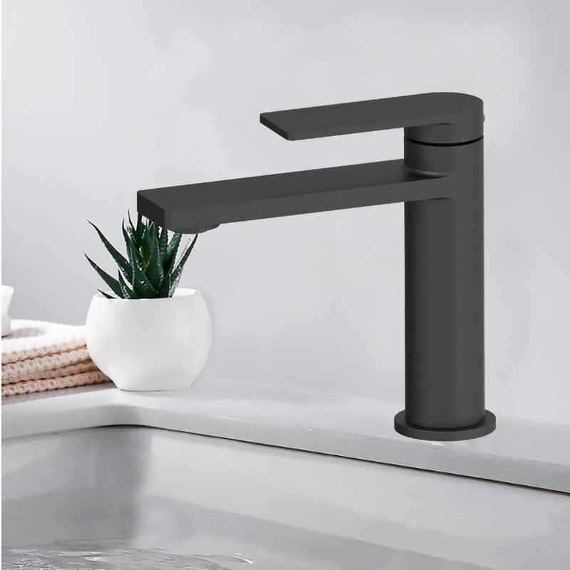 Ruki Basin Mixer Matt Black PBS2001MB - Bathroom Hub