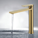 Ruki High Rise Basin Mixer Brushed Gold PBS2002LF-BG - Bathroom Hub
