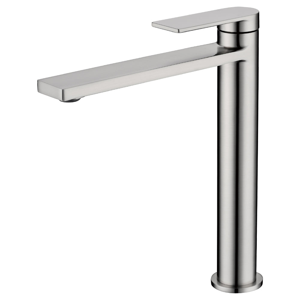 Ruki High Rise Basin Mixer Brushed Nickel PBS2002LF-BN - Bathroom Hub