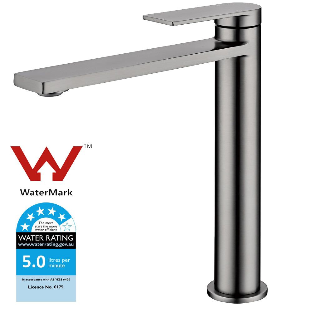 Ruki High Rise Basin Mixer Gunmetal PBS2002LF-GM - Bathroom Hub