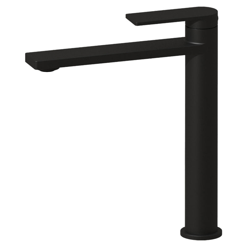 Ruki High Rise Basin Mixer Matt Black PBS2002LF-MB - Bathroom Hub