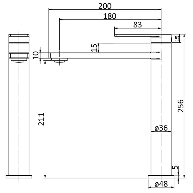 Ruki High Rise Basin Mixer PBS2002 - Bathroom Hub