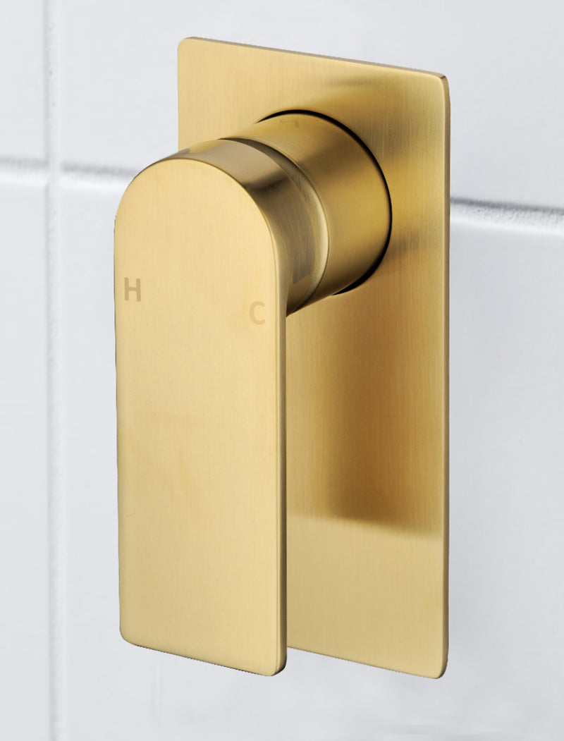 Ruki Wall Mixer Brushed Gold PBS3001BG - Bathroom Hub