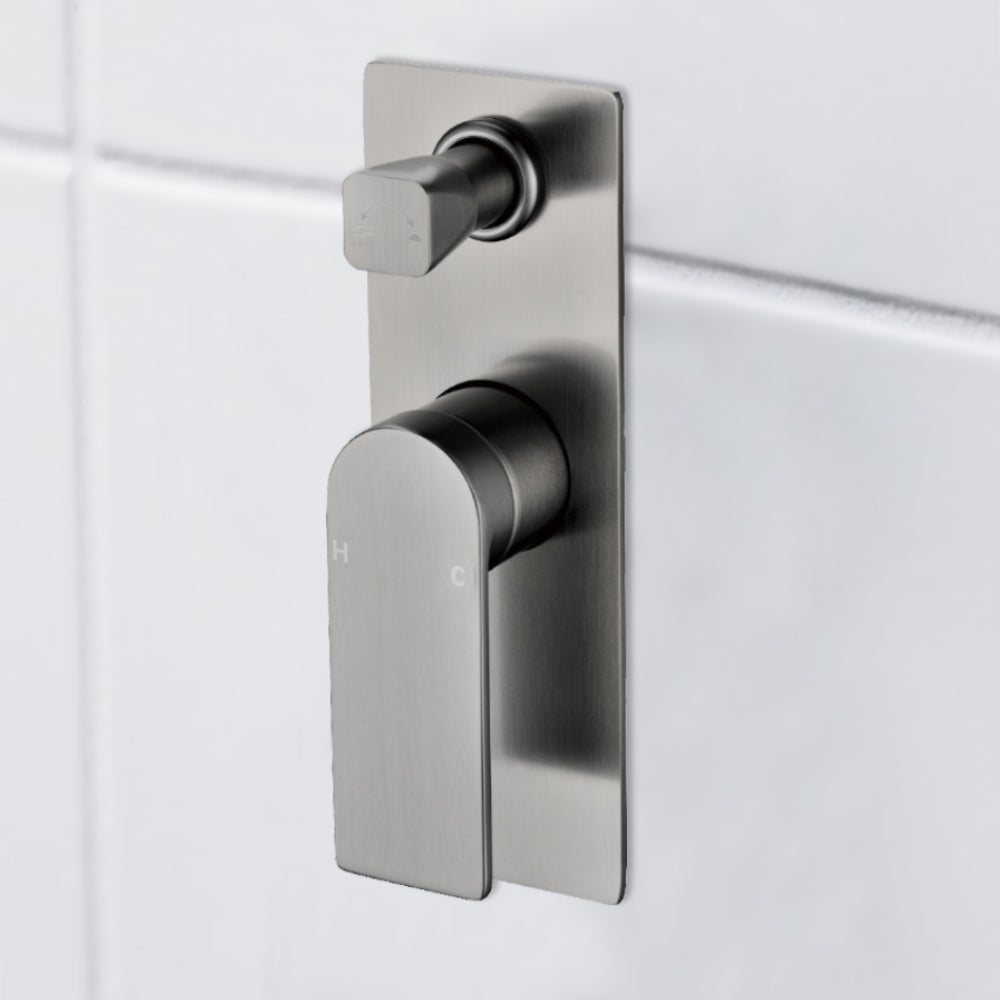 Ruki Wall Mixer with Diverter Gunmetal PBS3002GM - Bathroom Hub