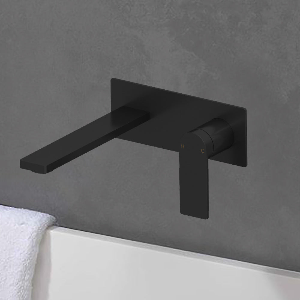 Ruki Wall Basin Mixer Matt Black PBS3003-MB - Bathroom Hub
