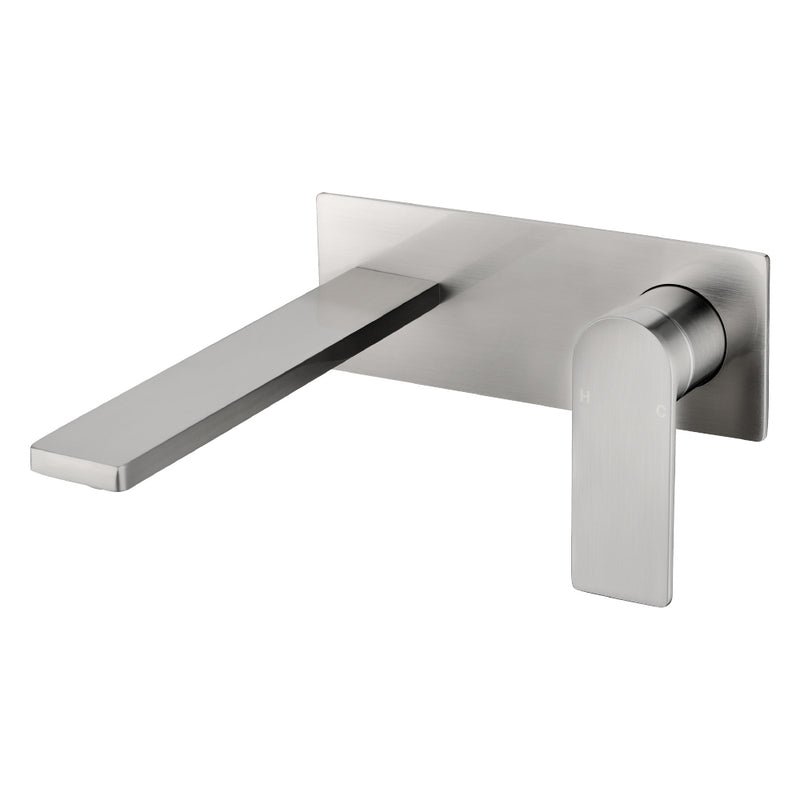 Ruki Wall Basin Mixer Brushed Nickel PBS3003BN - Bathroom Hub