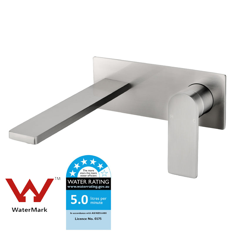 Ruki Wall Basin Mixer Brushed Nickel PBS3003BN - Bathroom Hub