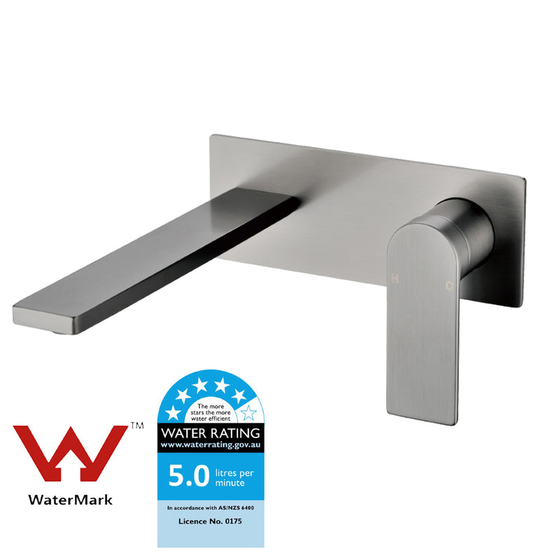 Ruki Wall Basin Mixer Gunmetal PBS3003GM - Bathroom Hub