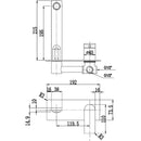 Ruki Wall Basin Mixer Gunmetal PBS3003LF-GM - Bathroom Hub