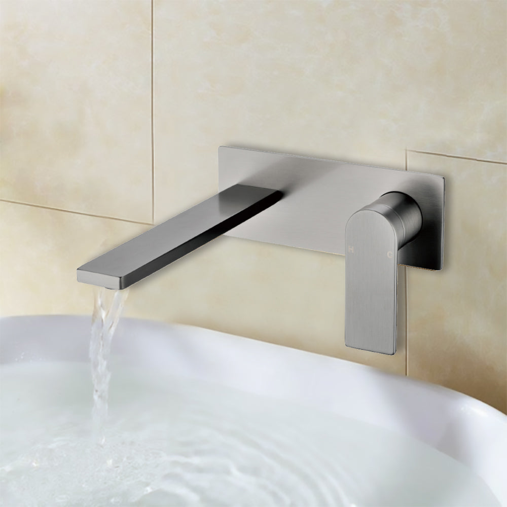 Ruki Wall Basin Mixer Gunmetal PBS3003LF-GM - Bathroom Hub