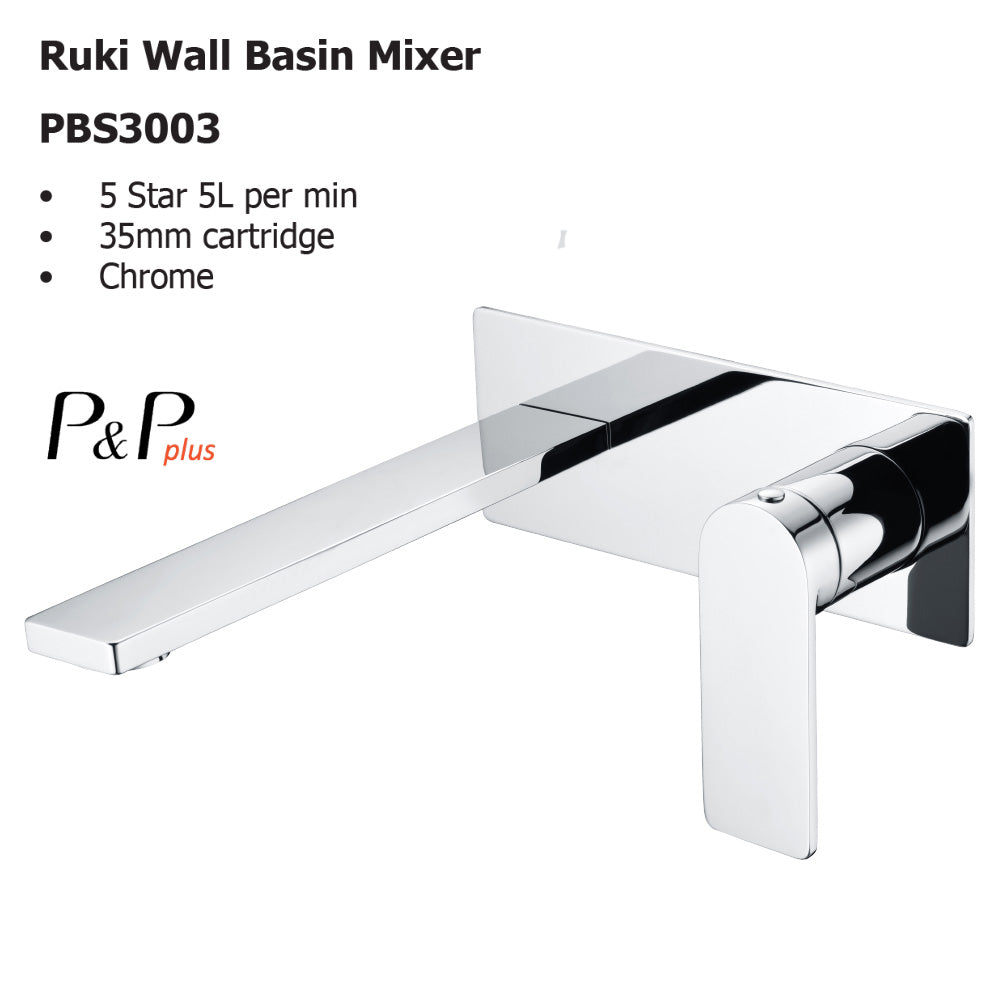 Ruki Wall Basin Mixer PBS3003LF - Bathroom Hub