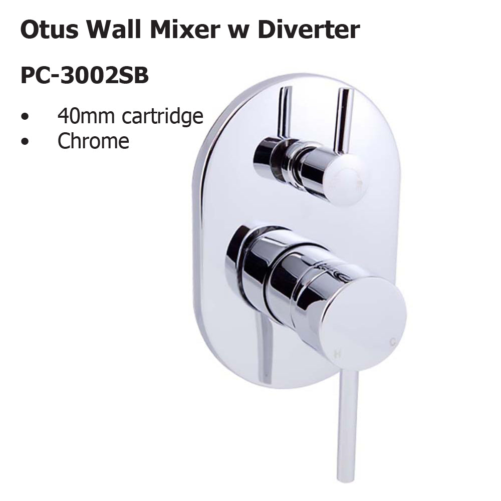 Otus Wall Mixer with Diverter PC-3002SB