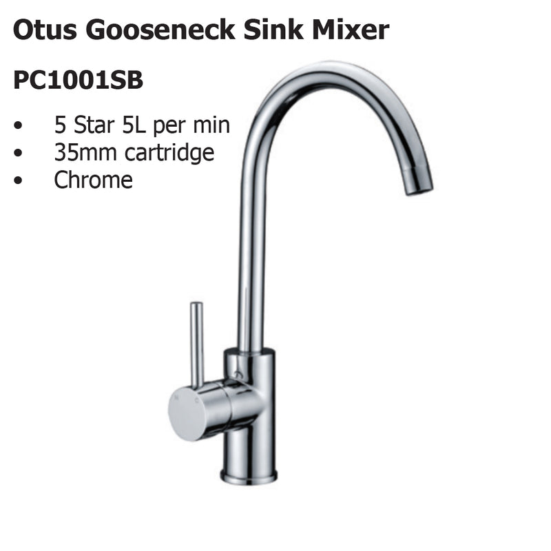 Otus Gooseneck Sink Mixer PC1001LF