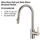 Otus New Pull out Sink Mixer Brushed Nickel PC1016LF-BN