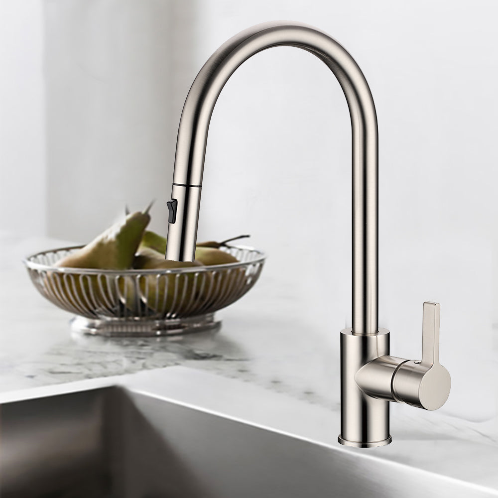 Otus New Pull out Sink Mixer Brushed Nickel PC1016LF-BN - Bathroom Hub