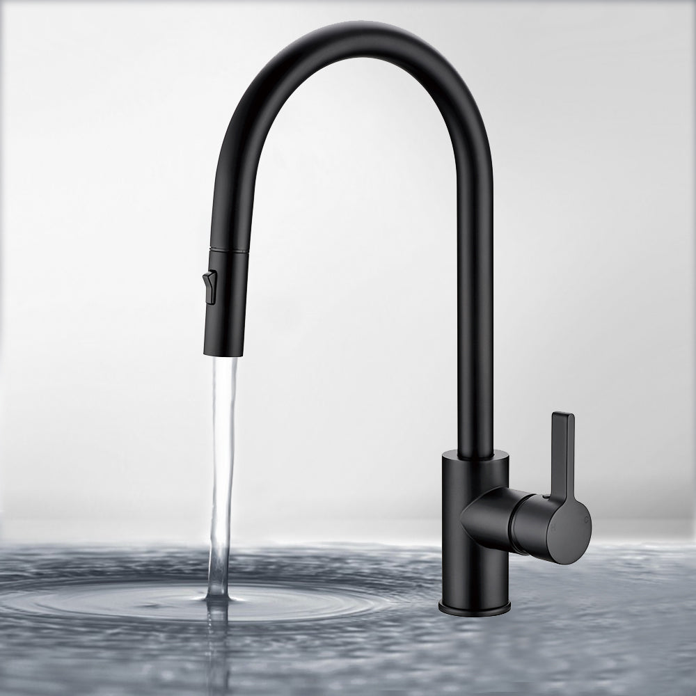 Otus New Pull out Sink Mixer Matt Black PC1016LF-B - Bathroom Hub