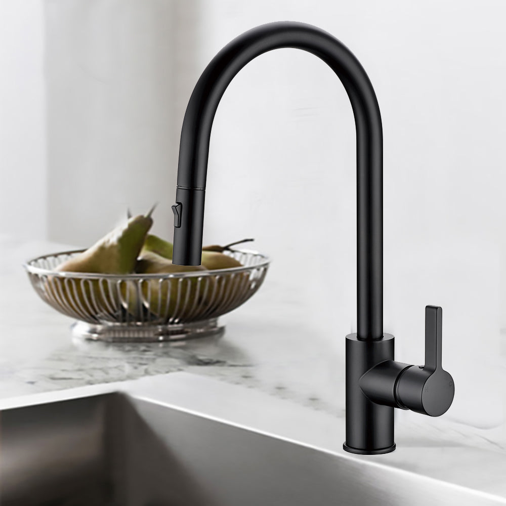 Otus New Pull out Sink Mixer Matt Black PC1016LF-B - Bathroom Hub