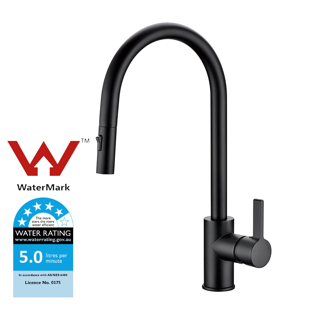 Otus New Pull out Sink Mixer Matt Black PC1016LF-B - Bathroom Hub