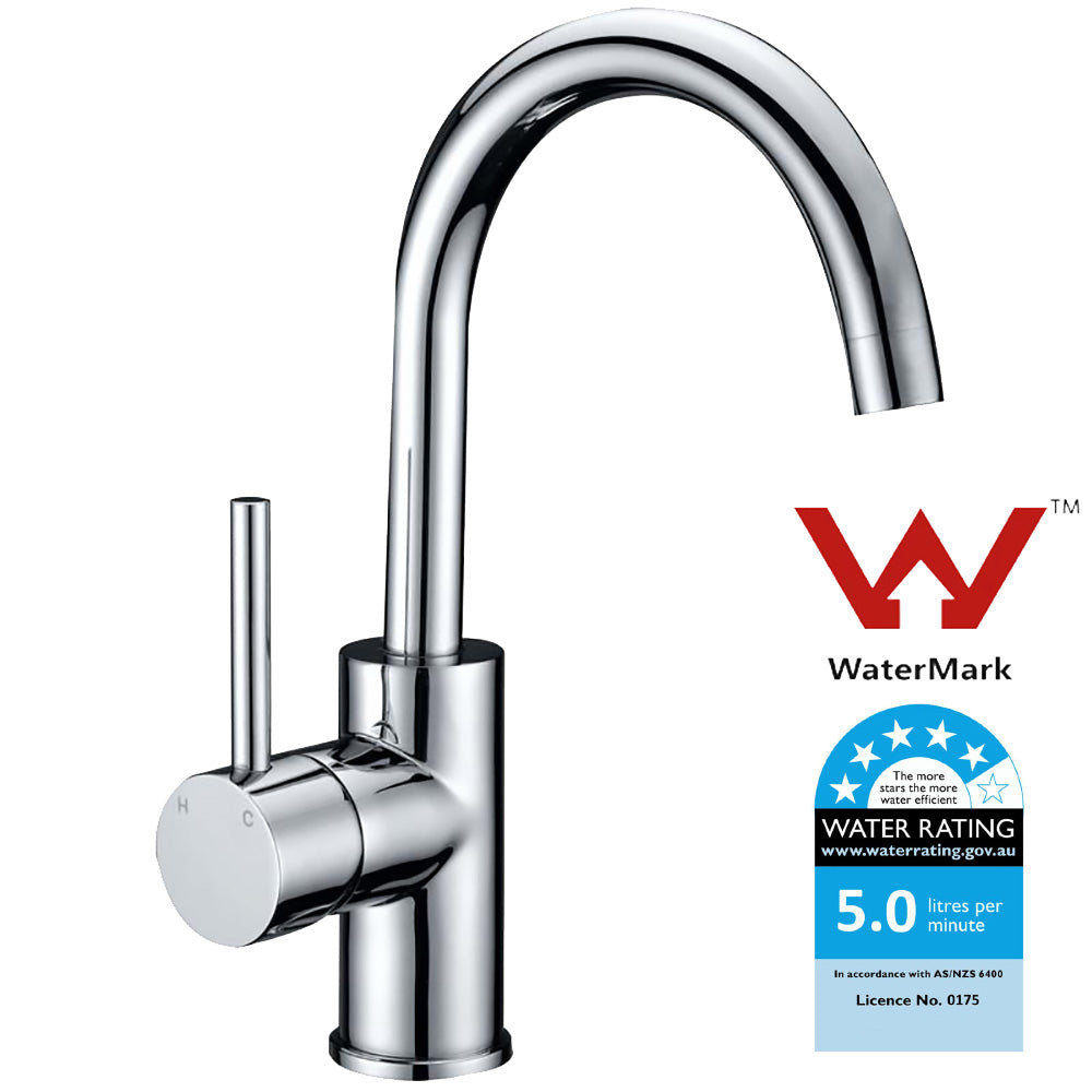 Otus Gooseneck Basin Mixer PC2002LF - Bathroom Hub
