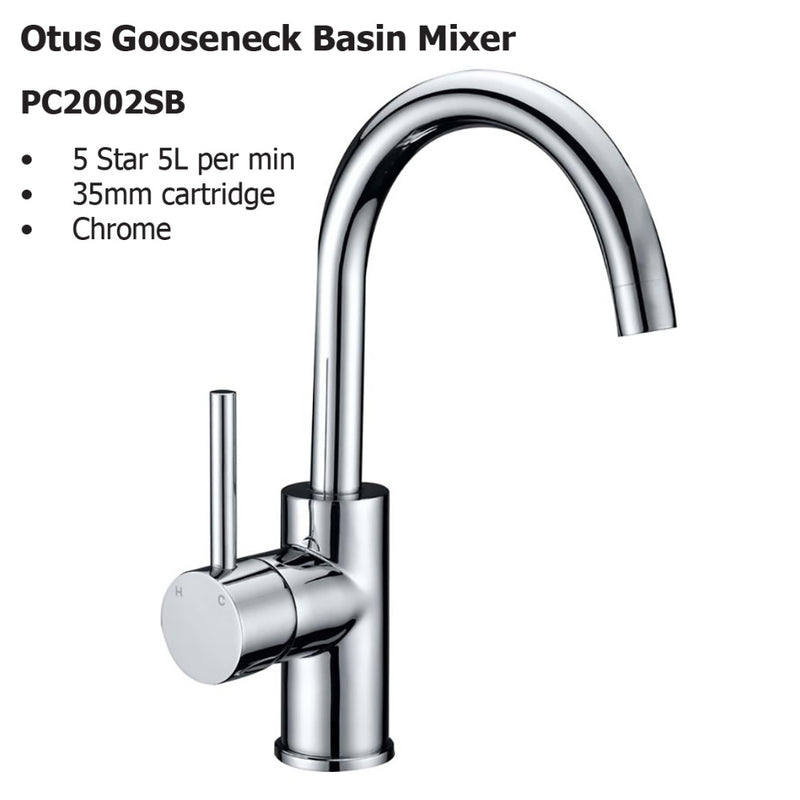 Otus Gooseneck Basin Mixer PC2002SB