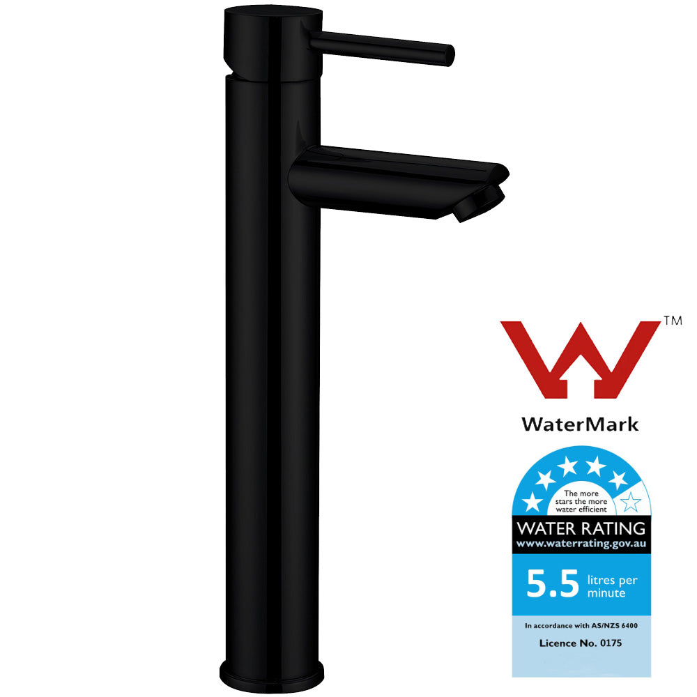 Otus High Rise Basin Mixer Matt Black PC2004LF-B