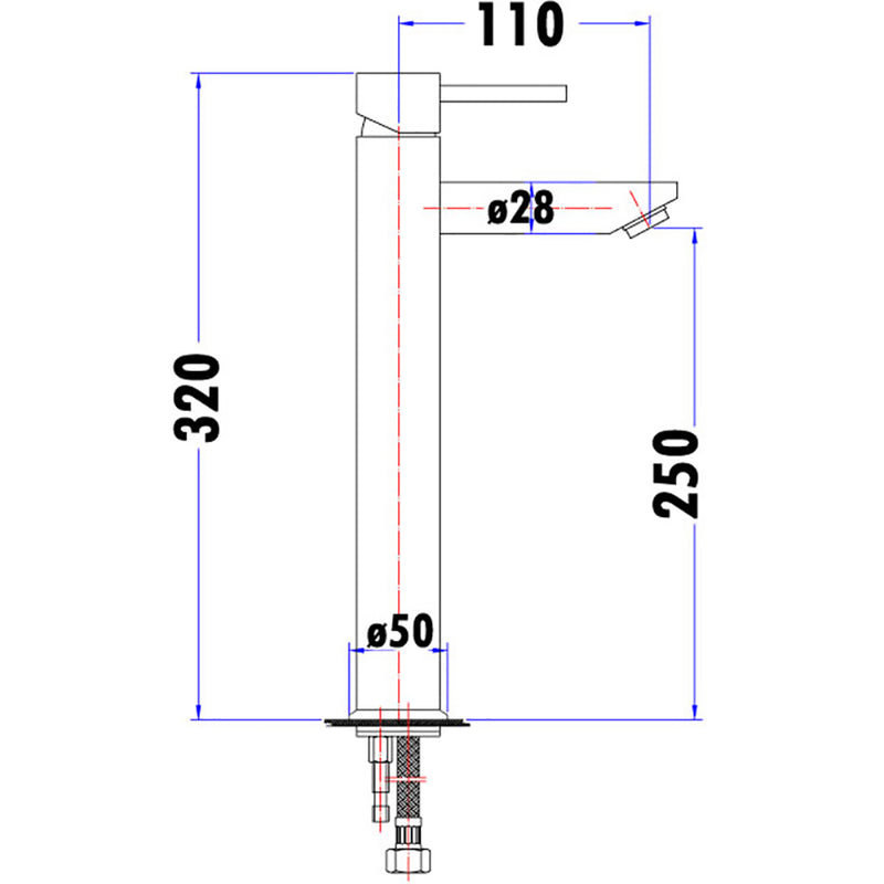 Otus High Rise Basin Mixer PC2004SB