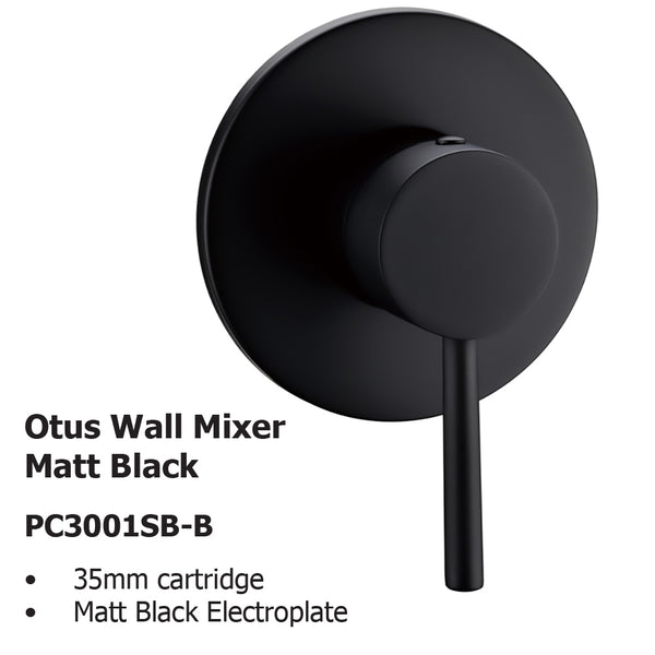 Otus Wall Mixer Matt Black PC3001SB-B
