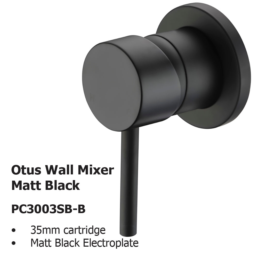 Otus Wall Mixer Matt Black PC3003SB-B - Bathroom Hub