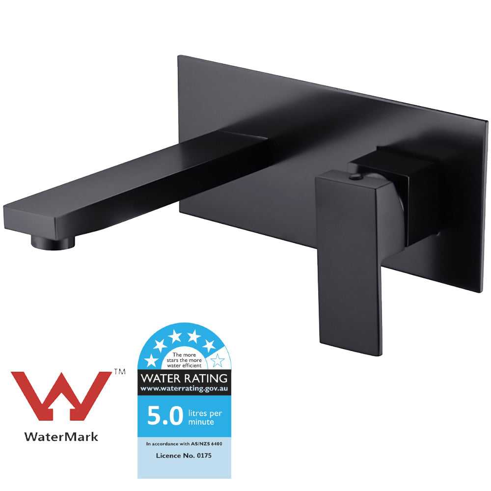 Otus Wall Basin Mixer Matt Black PC3004LF-B