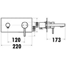 Otus Wall Basin Mixer PC3004LF
