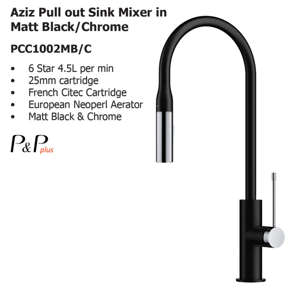 Pull out Sink Mixer PCC1002MB/C In Sydney