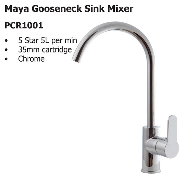 Maya Gooseneck Sink Mixer PCR1001