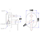 Maya Wall Mixer w Diverter PCR3002