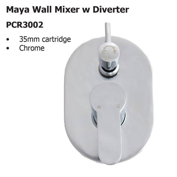 Maya Wall Mixer w Diverter PCR3002