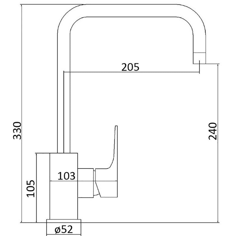 Lava Swivel Sink Mixer PH1001SB