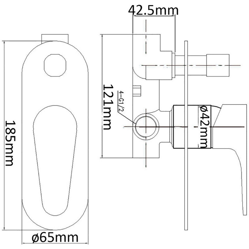 Lava Wall Mixer w Diverter PH3002SB