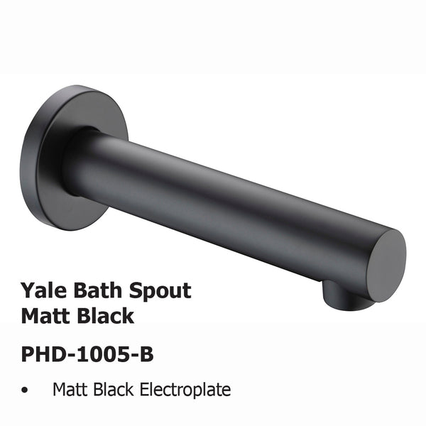 Yale Bath Spout Matt Black PHD-1005-B